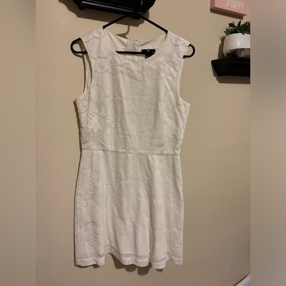 Ivory/off white sleeveless dress